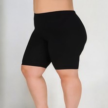 Sngl Kadın siyah Büyük Beden Diz Üstü Tayt (3xl-4xl-5xl-6xl-7xl-8xl)