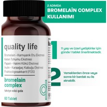 Bromelain Complex 2500 Gdu 60 Tablet Bromelain 250 Mg -  Papain - Karnıyarık Otu Tozu  Bitkisel Gıda Takviyesi