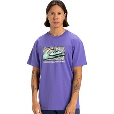Quiksilver Retro Fade Erkek Mor Tişört