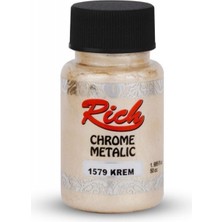Krem Chorome Metalik Parlak Akrilik Boya 60CC