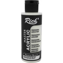 Rich Antik Beyaz Boya Akrilik 120CC Master N:101 Yoğun Pigment ve Üstüm Kapatıcılık