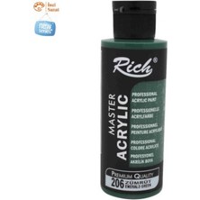 Rich Zümrüt Boya Akrilik 120CC Master N:206 Yoğun Pigment ve Üstüm Kapatıcılık
