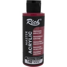 Rich Kırmızı Boya Akrilik 120CC Master N:148 Yoğun Pigment ve Üstüm Kapatıcılık
