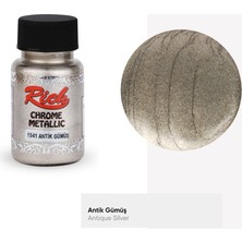 Rich Antik Gümüş Chorome Metalik Parlak Akrilik Boya 60CC