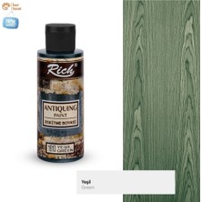 Rich Eskitme Boyası Antiquing Yeşil N:1610 Su Bazlı Akrilik Tüm Yüzey 120ML