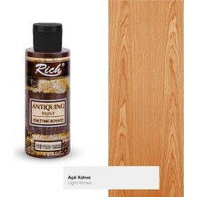 Rich Eskitme Boyası Antiquing Açık Kahverengi N:1601 Su Bazlı Akrilik Tüm Yüzey 120ML