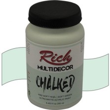 Rich Soft Yeşil Multi Decor Chalked N:4562 Her Yüzey Akrilik Boya Ipeksi Pastel Mat Görünüm 250CC