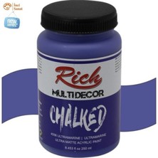Rich Ultramarine Multi Decor Chalked N:4556 Her Yüzey Akrilik Boya Ipeksi Pastel Mat Görünüm 250CC