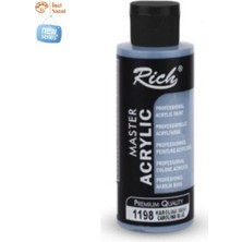 Rich Karolina Mavi Boya Akrilik 120CC Master N:1198 Yoğun Pigment ve Üstüm Kapatıcılık