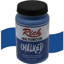 Rich Odeon Mavi Multi Decor Chalked N:4544 Her Yüzey Akrilik Boya Ipeksi Pastel Mat Görünüm 250CC