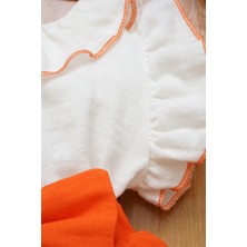 x Ipek Atlas Kız Bebek Çocuk Müslin Bandanalı Elbise