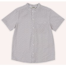 Erkek Çocuk Desenli Kahve Gömlek