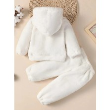 BS Hood x Ipek Atlas Erkek Kız Bebek Çocuk Kapüşonlu Peluş Ikili Takım