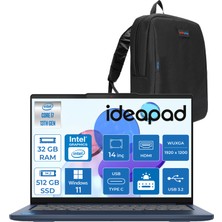 Lenovo Ideapad Slim 5 14IRH10 Intel Core I7 13620H 32GB Ddr5 512GB SSD 14" Wuxga (1920X1200) OLED 400NITS Windows 11 Home Taşınabilir Bilgisayar 83HR004CTRH09 + Zetta Çanta