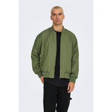 Only & Sons Only&Sons Gavin Bomber Erkek Haki Dik Yaka Ceket