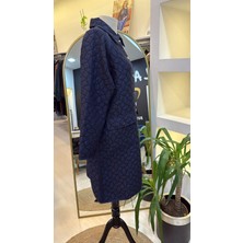 Invee 7096 Kapitone Ceket - Lacivert