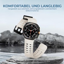 Novatis Samsung Galaxy Watch 7 Ultra 47MM Uyumlu Silikon Tokalı Terleme Yaptırmaz Flexible Kordon