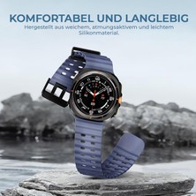 Novatis Samsung Galaxy Watch 7 Ultra 47MM Uyumlu Silikon Tokalı Terleme Yaptırmaz Flexible Kordon