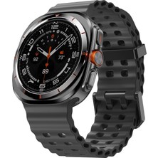 Novatis Samsung Galaxy Watch 7 Ultra 47MM Uyumlu Silikon Tokalı Terleme Yaptırmaz Flexible Kordon