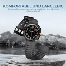 Novatis Samsung Galaxy Watch 7 Ultra 47MM Uyumlu Silikon Tokalı Terleme Yaptırmaz Flexible Kordon