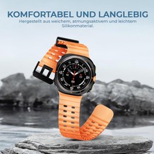 Novatis Samsung Galaxy Watch 7 Ultra 47MM Uyumlu Silikon Tokalı Terleme Yaptırmaz Flexible Kordon
