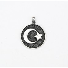 By Nevser Gümüş Ayyıldız Kabartma  Model Erkek Kolye