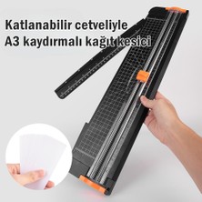 Sürgülü Cetvelli Giyotin A3 Boy Kağıt Kesme Makinesi