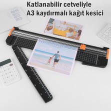 Sürgülü Cetvelli Giyotin A3 Boy Kağıt Kesme Makinesi
