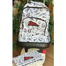 Ispanya’dan Ithal Lüks Kalite Tekerlekli Gözlü Çekçekli Çanta Kalem Kutusu Set Erkek Çocuk