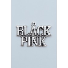 Bu Farklı Black Pink Kolye Ucu - Antik Gümüş Kaplama - KOD:296