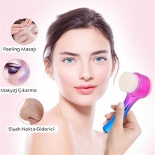Teknoliman  Çift İşlevli Renkli Cilt Yüz Temizleme Fırçası Peeling Masaj Etkili Gözenek Temizleyici Alet