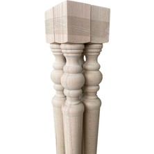 Hizmet Ahşap Torna Masa Ayağı Mutfak Masası,yemek Masası,dresuar,dolap,vestiyer 8X8X75 cm 4lü Paket