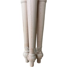 Hizmet Ahşap Torna Masa Ayağı Mutfak Masası,yemek Masası,dresuar,dolap,vestiyer 8X8X75 cm 4lü Paket