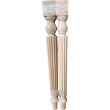 Hizmet Ahşap Torna Masa Ayağı Mutfak Masası,yemek Masası,dresuar,dolap,vestiyer 8X8X75 cm 4lü Paket