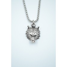 Bu Farklı Tilki Örme Zincir Kolye - Gümüş Kaplama - Erkek Kadın Kolye - NO:1445