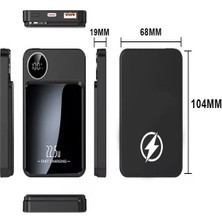 10000Mh Kablolu 22.5w iPhone Magsafe 15w Elektronik Taşınabilir Batarya Powerbank Telefon Şarj Aleti