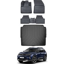 Citroen C5 Aircross 2020 Model Alt Bagaj Havuzu Araca Özel Siyah Paspas Takımı