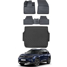 Citroen C5 Aircross 2019 Model Üst Bagaj Havuzu Araca Özel Siyah Paspas Takımı