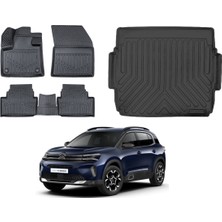 Citroen C5 Aircross 2017 Sonrası 3D Üst Bagaj Havuzu+3d Araca Özel Paspas Takımı Luxury Serisi