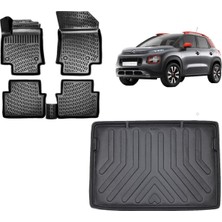 Citroen C3 Aircross 2016 Model Üst Kademe 3D Bagaj Havuzu+3d Havuzlu Araca Özel Paspas Takımı