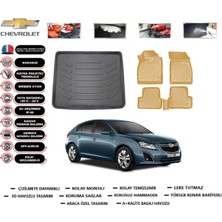 Chevrolet Cruze Hb 2018 Model Bagaj Havuzu(Paspası)+Araca Özel Bej Paspas Takımı Flex