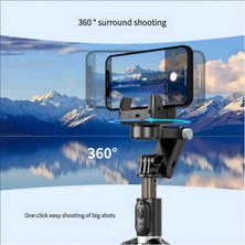 Q18 Masaüstü 360° Bluetooth Star Işığı Özellikli Gimbal Sabitleyici Tripod Selfie Çubuğu