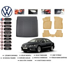 Volkswagen Passat cc 2010 Model Bagaj Havuzu+Araca Özel Bej Paspas Takımı Flex