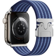 AktarMobile Apple Watch 6 5 4 3 2 1 Se 42 44 mm Uyumlu Naylon Dokuma Kumaş Kordon Premium Kayış Kilitli Toka