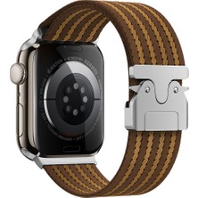 AktarMobile Apple Watch 6 5 4 3 2 1 Se 42 44 mm Uyumlu Naylon Dokuma Kumaş Kordon Premium Kayış Kilitli Toka