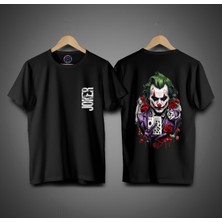 Joker Sırt Baskılı Unısex  %100 Pamuk Tasarım T-Shırt