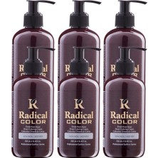 Radical Color New 25/deepred Amonyaksız Su Bazlı Saç Boyası 250 ml 6 Adet Koyu Kızıl