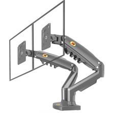North Bayou NB F160 (2025 Yeni Model) Amortisörlü İkili Monitör Standı (17-27 İnç)-(2-9 Kilo)