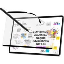Novatis  Samsung Galaxy Tab S9/S9FE/S8/S7 Uyumlu Mıknatıslı Paper-Like Ekran Koruyucu Kağıt Hissiyatlı Tak- Çıkar Nano Ekran Koruyucu