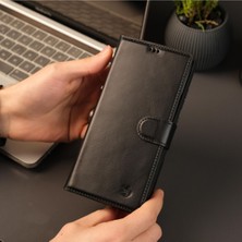 Toronata  Samsung Galaxy S25 Ultra Telefon Kılıfı -  Manyetik Ayrılabilir Cüzdan Kılıf - El Yapımı Deri S25 Ultra Kılıf - Rustik Siyah